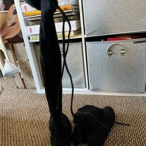 Black over-the-knee boots